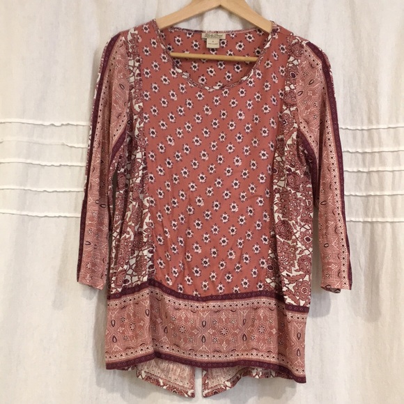 ๐HP๐Lucky brand boho blouse size small - Picture 3 of 12